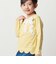 グログランBIGリボンモチーフ裾スカラップ長袖Tシャツ(90~160cm)