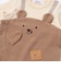クマ恐竜モチーフサロペット風カバーオールベビー(60~80cm)