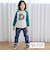 ロゴパッチ刺しゅうラグラン長袖Tシャツ(80~130cm)