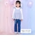 【スラプリ】袖口フリルTシャツ＋裾刺しゅうチュニックセット(90~130cm)