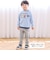 電車モチーフサガラ刺しゅうボーダー柄長袖Tシャツ(80~130cm)