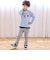電車モチーフサガラ刺しゅうボーダー柄長袖Tシャツ(80~130cm)