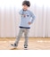 電車モチーフサガラ刺しゅうボーダー柄長袖Tシャツ(80~130cm)