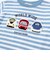 電車モチーフサガラ刺しゅうボーダー柄長袖Tシャツ(80~130cm)