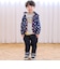 電車モチーフサガラ刺しゅうボーダー柄長袖Tシャツ(80~130cm)