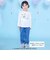 【サンリオキャラクターズｘSLAPSLIP】パッチ刺しゅう肩フリル長袖Tシャツ(80~130cm)