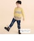 電車モチーフチェック切り替え長袖Tシャツ(80~130cm)