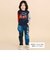 乗り物プリント袖切り替え長袖Tシャツ(80~130cm)
