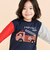 乗り物プリント袖切り替え長袖Tシャツ(80~130cm)