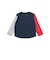乗り物プリント袖切り替え長袖Tシャツ(80~130cm)