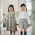 【お揃い】千鳥格子切り替えプリーツショートパンツ(90~160cm)