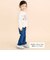 裾リボンハートパッチ付きフレアパンツ(80~130cm)