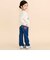 裾リボンハートパッチ付きフレアパンツ(80~130cm)