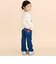 裾リボンハートパッチ付きフレアパンツ(80~130cm)