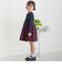 【店舗限定】ポンチチェックドッキングワンピース(95～150cm)