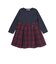 【店舗限定】ポンチチェックドッキングワンピース(95～150cm)