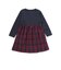 【店舗限定】ポンチチェックドッキングワンピース(95～150cm)