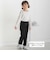 【店舗限定】ポンチ裾リボンパールロングパンツ(95～150cm)