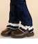 裾レース＆リボンストレッチツイルロングパンツ(90~130cm)