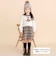 クマモチーフチェック襟付きワンピース(80~130cm)