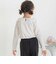 【店舗限定】花チュール襟リブトップス(95～150cm)