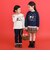 【くまのがっこう×ハローキティ×SLAPSLIP】裾レースモチーフ裏毛トレーナー(80~130cm)
