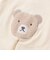 裏毛クマパッチ切替2way長袖カバーオール ベビー(50~75cm)