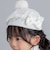 【お揃い】パールモチーフリボン格子編みニットベレー帽(48~56cm)