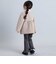 フラワーキルトタフタノーカラー中綿ブルゾン(90~150cm)