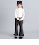 ストレッチツイル裾フリルロングパンツ(90~150cm)