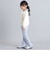 ストレッチツイル裾フリルロングパンツ(90~150cm)