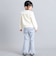 ストレッチツイル裾フリルロングパンツ(90~150cm)