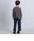 チェックパイピングアウトポケットツイルロングパンツ(90~150cm)