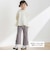 【店舗限定】チェック・花ジャガードロングパンツ(95～150cm)