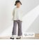 【店舗限定】チェック・花ジャガードロングパンツ(95～150cm)