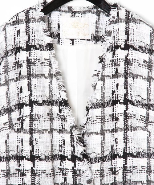 グレースクラス　フェザーチェックツイードジレ グレースコンチネンタル フェザーチェックツイードジレ グレースクラス