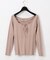 レースアップリブニットTOP
