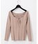 レースアップリブニットTOP