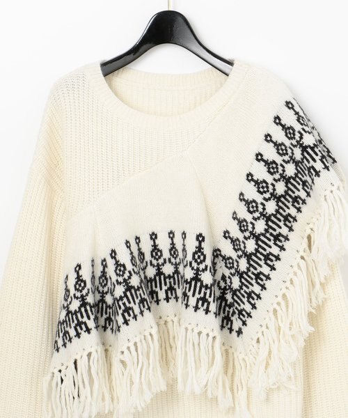 フリンジJQニットトップ｜グレースコンチネンタルの通販｜&mall