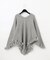 フリンジ畦ニットポンチョ