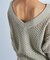 透カシメッシュニットトップ