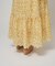 カットワーク刺繍タックスカート