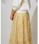 カットワーク刺繍タックスカート