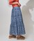 カットワーク刺繍タックスカート