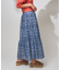カットワーク刺繍タックスカート