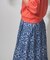 カットワーク刺繍タックスカート