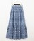カットワーク刺繍タックスカート