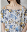 バティックプリントオフショルトップ