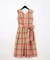 タフタチェックリボンドレス