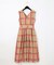 タフタチェックリボンドレス